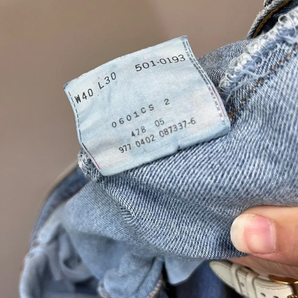 Vintage 1990's Levi's 501 Button -Fly Jeans- 40x30‎